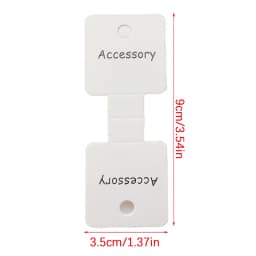 50pcs White Craft Hang Tag Card Display Cards For Necklace Bracelet Earrings Ear Studs Cardboard Package Hair Clips Wholesale