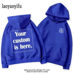 2025 Long Sleeve Custom High Quality Cotton Hoodie Text Casual Custom Printed Text DIY Customized Personalized Hooded Sweatshirt
