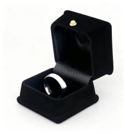 Square Black Present Sofa Ring Velvet Gift Box Jewelry Packaging For Wedding Engagement Display Holder Storage Wholesale