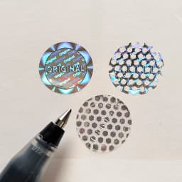 100pcs 12mm ORIGINAL Hologram Security Seal Silver Tamper Evident Label Warranty Void Sticker Removal Proof Prevent Imitation