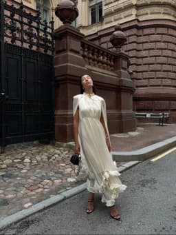 Solid Multi-layer Ruffled Maxi Dress Women Elegant Sleeveless Off-shoulder High Waist Dresses Lady New Chic Vacation Party Gowns