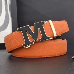 High Quality Designers Letter M White Leather Belt Men Luxury Famous Young Men Cowhide Brand Jeans Relaxed Jeans Mode Man Belt