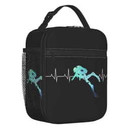 Scuba Diver Flag Resuable Lunch Box for Women Multifunction Dive Diving Thermal Cooler Food Insulated Lunch Bag Office Work