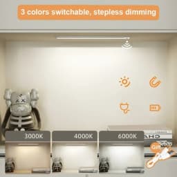 Night Lamp With Motion Sensor LED Battery 2200 mAh USB Rechargeable Touch Light For Room Kitchen Cabinet Wardrobe Lamp