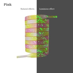 Flat Luminous Shoelaces for Sneakers Fluorescent Glow-in-the-dark Printing Cashew Flower Splash Ink Shoe Laces for Woman Man