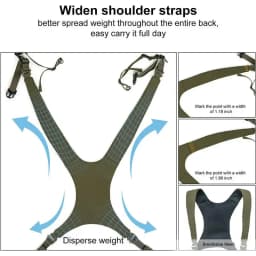 Portable Nylon Binocular Harness Chest Pack Bag Hunting Hiking Multi-Pocket Foldable Night Vision Goggles Front Pouch bag Bolsos