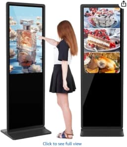 65 Inch 4K Digital Signage Kiosk Indoor Floor Standing Commercial Monitor Advertising Display LCD Totem with HDMI Input