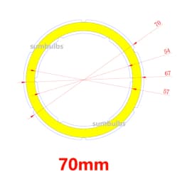 2W-12W Angel Eyes COB Light Source Annual Shape 12V DC 20mm-120mm Ring LED Chip Cold Warm White Light Source for DIY Car Bulb