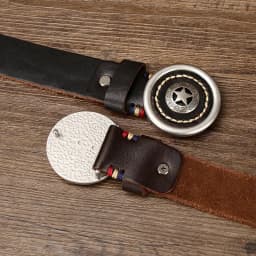 3.8CM Genuine Leather Belts for Men Thickened Head Layer Pure Cowhide Smooth Buckle High Quality Jeans Cowboy Male Belt Luxury