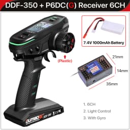 DUMBORC DDF-350 Transmitter with Receiver 2.4G 10CH Digital Radio Remote Controller for RC Car Boat Tank LCD FHSS System