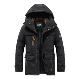 Winter Men's Parkas Cotton-padded Jacket Men Extra Warmth Extra Fat Medium Long Multi-pocket Cotton-padded Jacket Winter Coats