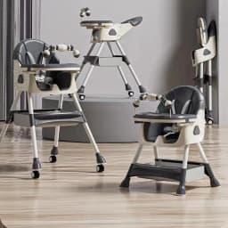 Babyfond Children's Dining Chair Multifunctional Variable Rocking Horse Baby Seat Foldable Recumbable Infant Dining Table