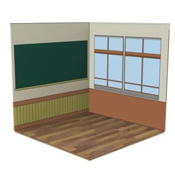 1/12 Japanese Scene PVC Background Doll House Suitable for obj 11 Chinese Style Dollhouse Room Hand Soldier Scene Accessories