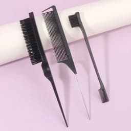 Slick Back Hair Brush for Sleek Ponytail Bun & Smoothing Baby Hairs, Flyaways, Edge Control - Backcombing & Teasing