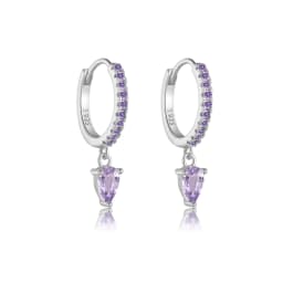 DPLAOPA 100% 925 Sterling Silver Water Drop Color Zircon Hoop Earrings 2024 Simple Advanced Fine Gift Jewelry For Women