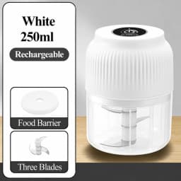 250ml Mini Wireless USB Rechargeable Electric Vegetable Chopper Garlic Crusher Food Chopper for Kitchen Gadgets for Garlic