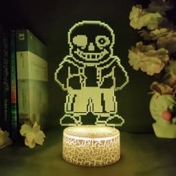 Undertale Anime Lamp Cute Room Decor RGB Table Light Houses Decoration Undertale Sans LED Nightlight for Children Birthday Gifts