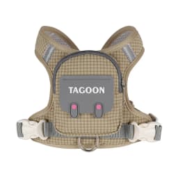 Cute Backpack Dog Harness with Leash, Reflective Soft Pet Vest for Small Medium Dogs Cats, Adjustable Walking Harness Set