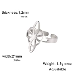 Skyrim Stainless Steel Witch Knot Ring Women Adjustable Open Finger Rings Witchcraft Amulet Protection Jewelry Gift Wholesale