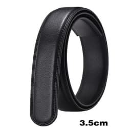 2.4 2.8 3.0 3.5 Width Belt No Buckle for Automatic Buckle PU Leather Belts Without Buckle for Men Women No Buckle 4 Size Wide
