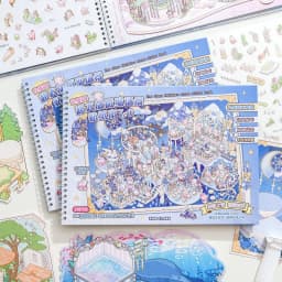 Paper 20pcs Oversized Miniature Scene Sticker Book 7.0 3D Diorama Journal Decor, Creative Collage Material DIY Stress Relief