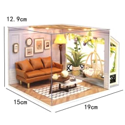 DIY Book Nook Kit Wooden Doll House 3D Puzzle Assembly Toy Home Bookend Bookshelf Insert With Furniture Toys For Christmas Gift