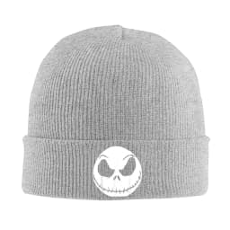 The Nightmare Before Christmas Jack Skellington Face Beanie Hats Bonnet Hats Female Male Knitting Hat Autumn Custom Elastic Caps
