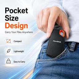 Compact External Hard Drive 1TB 2TB Portable SSD USB3.1 Type-C Backup Storage for Laptop MacOS Phone