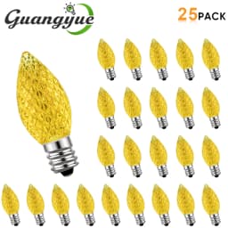 Multicolor C7 LED Light Bulbs 0.6W E12 Garden Decoration Night Lights Vintage Candle Lamps for C7 Outdoor String Lights