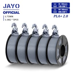 JAYO Updgrade 2.0 PLA+ 3D Filament 1.75mm PLA Plus 3D Printer Filament Neatly Wound 3D Filament PLA For FDM 3D Printer 5 Rolls