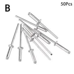 1Pc Heavy Duty Riveter Set Rivet Gun And 50Pcs Blind Rivets Assortment Kit Hand Tools Nut Rivet Tool For Craft And Home Repair