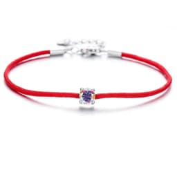 TY 0.5CT 925 Sterling Silver Moissanite Bracelet For Women Men Lucky Red String Bracelet 12constellation Bracelet Fine Jewelry