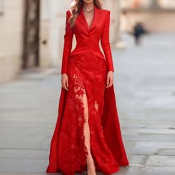 Autumn Women's Lapel Button Top and Skirt Two Piece Set Lace Patchwork Slim Fit Party Suit Elegant Solid Formal Occasion Outfit