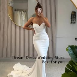 DREAM Customized Elegant Long Wedding Dresses Sweetheart Backless Floor-Length Mermaid Bridal Gown Women Vestidos De Novias 2026