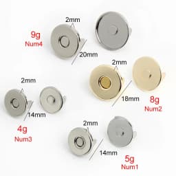 10-50pcs 14x2-18x2-20x2mm 2022 High Quality Thin Strong Round Magneti Invisible Buckle Button For Handbag Purse Accessories