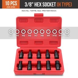 Chrome Vanadium Alloy Steel Hexagonal Socket Set Torx Tool Socket Head Applicable to Manual Wrench S2 Blackened Box Hexagon Bit