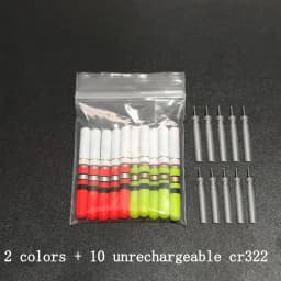 10pcs Light Sticks Green/Red Work with CR322 Battery Waterproof LED Lamp Lightstick Luminous Night Fishing Tackle Accessory J466