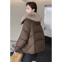 Winter New 2025 Down Cotton Jacket Short Parka Coat Western Korean Version Loose Cotton Jacket Big Fur Collar Thick Overcoat