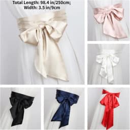 2025 New Red White Blue Satin Silk Wide Belt Women Long 250cm Cummerbund Japanese Obi Lace Waistbands Corset Fabric Collocation