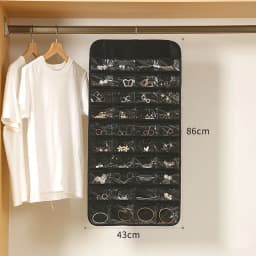 Large Earrings Organizer 80 Pockets Display Holder Hanging Necklace Ring Bracelet Wall Jewelry Storage Bag Collections Showcase