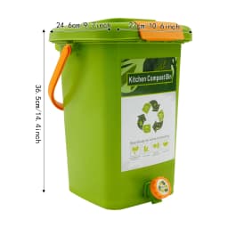 Compost Bins Kitchen Compost Bin Compost Container Large Capacity Compost Container Double Cover 10L/15L/20L