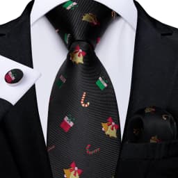 Blue Green Christmas Men tie Set with Handkerchief Cufflinks Wedding Prom Groom Accessories Perfect Gift for Men
