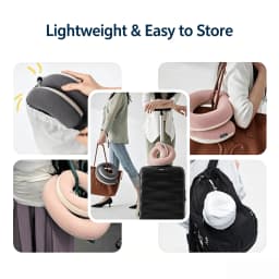 Twistable Spiral Travel Pillow, Flexible Bendable Neck Support Pillow, Adjustable Multi‑Shape Travel Neck Pillow for Car Airplan