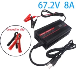 OHRIJA 67.2V 8A Charger Smart Aluminum Case Is Suitable For 16S 59.V OLED Dispay Li-ion Lipo Battery OLED Display Fast Charger