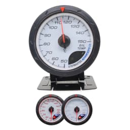 60mm Auto Car Meter Boost Water Temp Oil Temperature Pressure Tachometer Volt Air Fuel Exhaust GAS RPM White Face Gauge