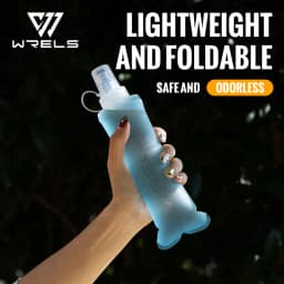 WRELS Soft Flask Folding Collapsible Water Bottle TPU BPA Free Outdoor Sport Portable Water Bag Running soft water kettle