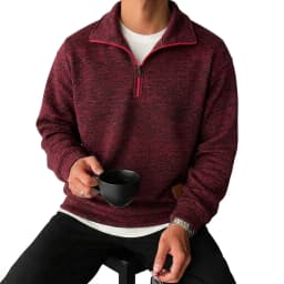 Men's Long Sleeve Half Zipper Sweatshirts Solid Pullover Luxury Zip Up Hoodies Casual Mens Coats Gym Man Quarter Zip Poleron