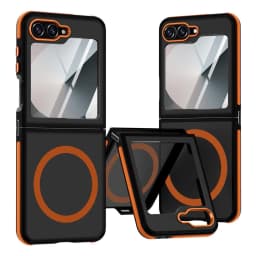 Business Matte for Magsafe Case for Samsung Galaxy Z Flip 7 6 5 ZFlip Flip6 Wireless Charging PC TPU Armor ZFlip7 ZFlip6 Cover