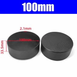 Round Black PVC Soft Rubber Pipe Sleeve Tube Cap Table Chair Foot Pad Protective Cover 6 8 10 12 14 16 19 20 22 25-120mm