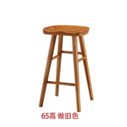 Nordic Commercial Bar Chair Solid Wood Dining Room High Stool Modern Simple Front Desk Cashier Bar Stool Furniture